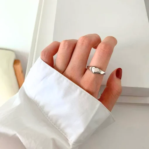 Anello in argento cuore Eléa