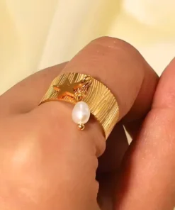 Anello con ciondolo oro Julie