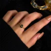 Anello con pietra nera Juliette