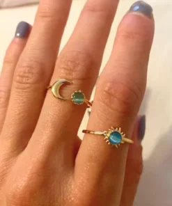 Anello sole e luna Iliana