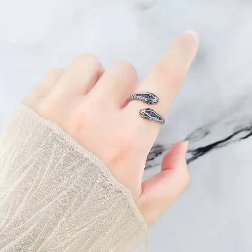 Anello serpente in argento