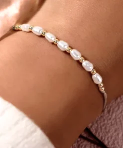 Bracciale con cordino e perla Sally