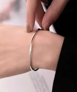 Bracciale sottile in argento da donna Elora