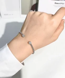 Bracciale rigido in argento da donna Ophélia