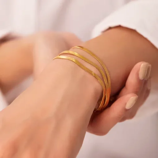 Bracciale dorato da donna Iris