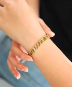 Bracciale a maglia dorata Andie