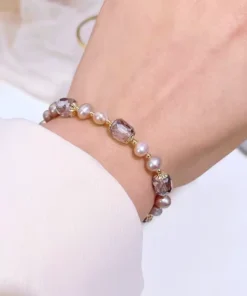 Bracciale donna in pietra naturale Camélia