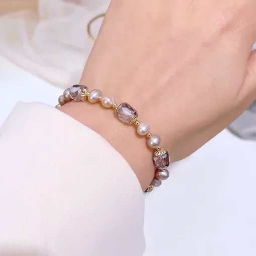 Bracciale donna in pietra naturale Camélia