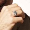Anello chevalier da uomo in argento Lucas