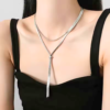 Collana lunga in argento Anastasia