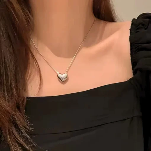 Collana cuore in argento Héloïse - immagine 2