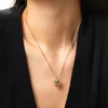 Collana pendente cuore dorato Ophélie