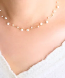 Alternative view of Collana girocollo con perla Lily