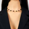 Collana trifoglio nero Mélanie