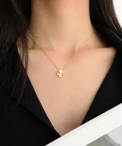 Collana trifoglio dorato Victoire