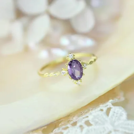 Anello vintage con ametista Margaux - immagine 3