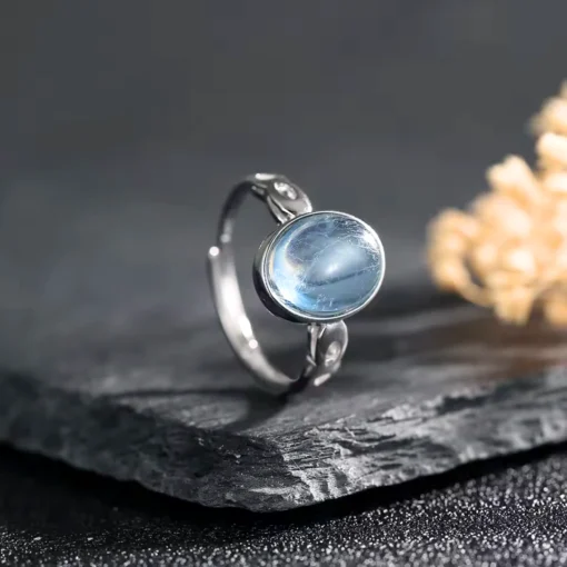 Anello in argento con acquamarina - immagine 11