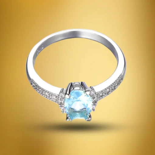 Anello in argento con acquamarina - immagine 8