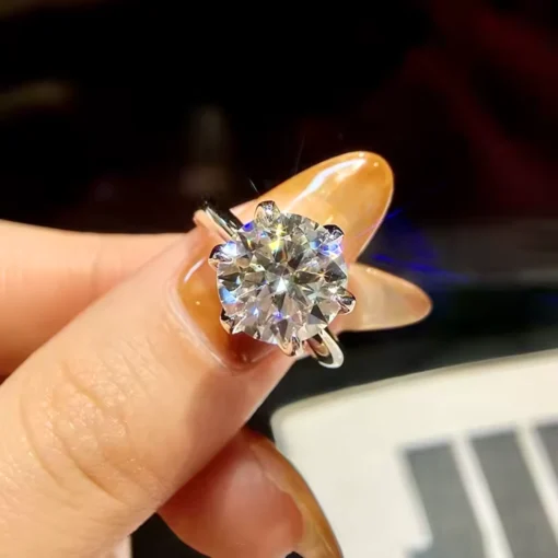 Anello solitario in argento Léna - immagine 2