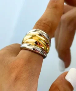 Anello oro e argento Zélie