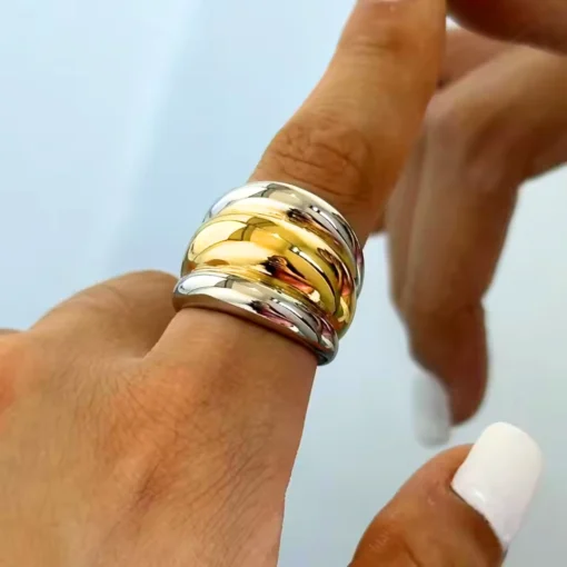 Anello oro e argento Zélie