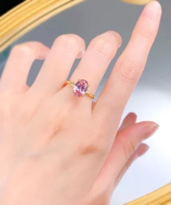 Anello con zaffiro rosa Amandine