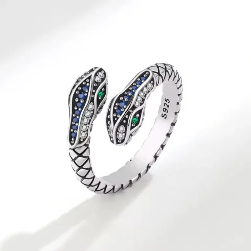 Anello serpente in argento - immagine 2