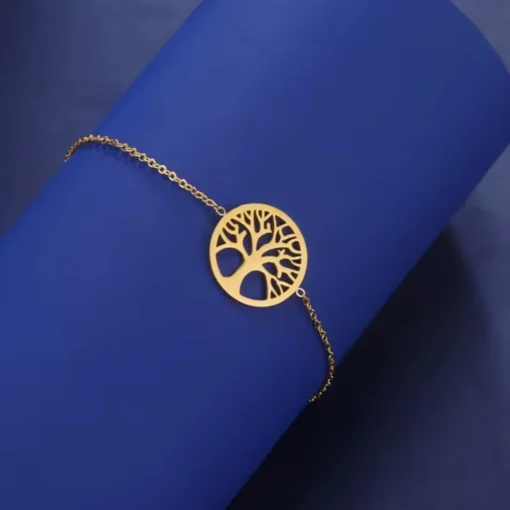 Bracciale albero della vita con giada - immagine 2