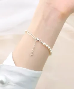 Alternative view of Bracciale in argento con perla Julietta
