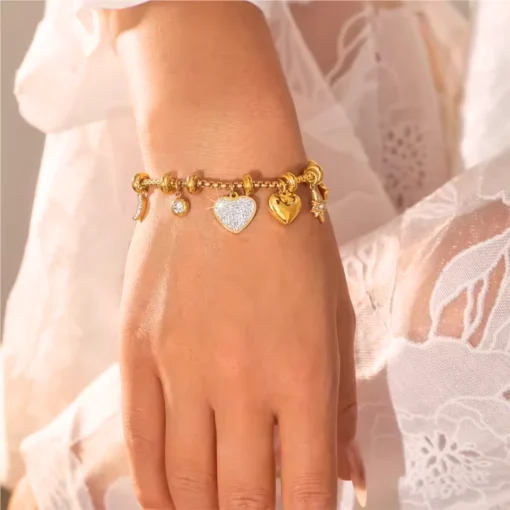 Bracciale Cuore Celeste - immagine 2