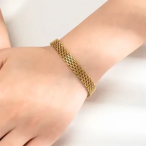Bracciale a maglia dorata Andie - immagine 2