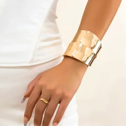 Bracciale rigido dorato Valentine - immagine 2