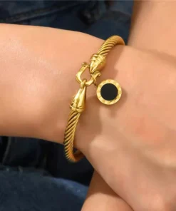 Alternative view of Bracciale donna oro Numeri Romani
