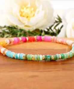 Alternative view of Bracciale con perline heishi Savana