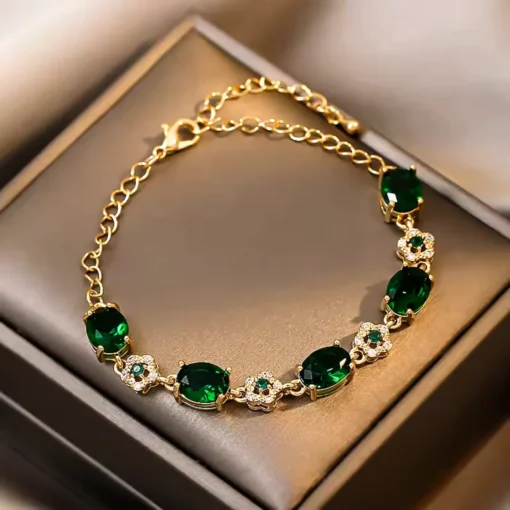 Bracciale pietra verde Cloé - immagine 2