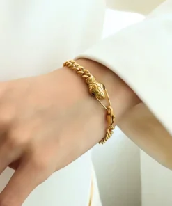 Bracciale serpente dorato Lucie