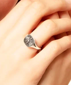 Alternative view of Anello chevalier da uomo in argento Lucas
