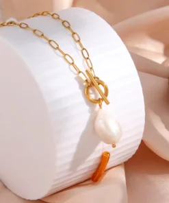 Alternative view of Collana con perla Charlotte