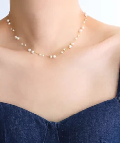 Collana girocollo con perla Lily