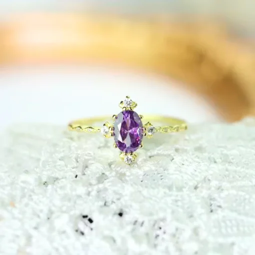 Anello vintage con ametista Margaux - immagine 5