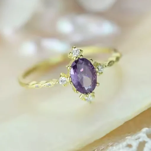 Anello vintage con ametista Margaux - immagine 8