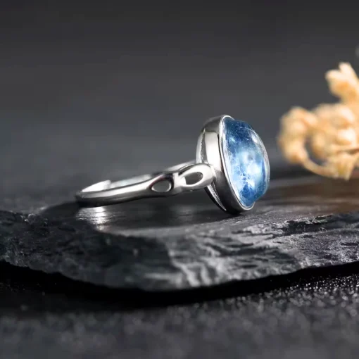 Anello in argento con acquamarina - immagine 12