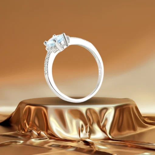 Anello in argento con acquamarina - immagine 9