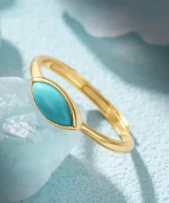 Alternative view of Anello turchese da donna Sofia