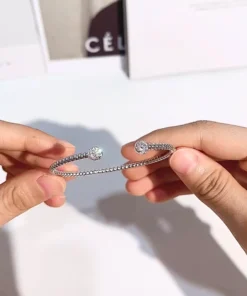 Alternative view of Bracciale rigido in argento da donna Ophélia