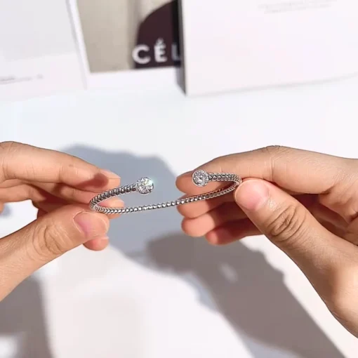 Bracciale rigido in argento da donna Ophélia - immagine 2