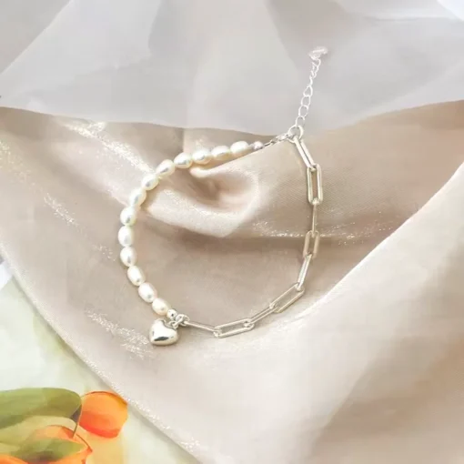 Bracciale in argento con perla Julietta - immagine 4