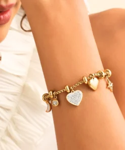 Bracciale Cuore Celeste