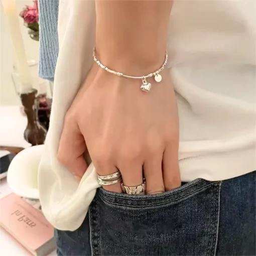 Bracciale in argento massiccio da donna Isabella - immagine 3