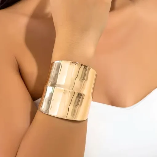Bracciale rigido dorato Valentine - immagine 3